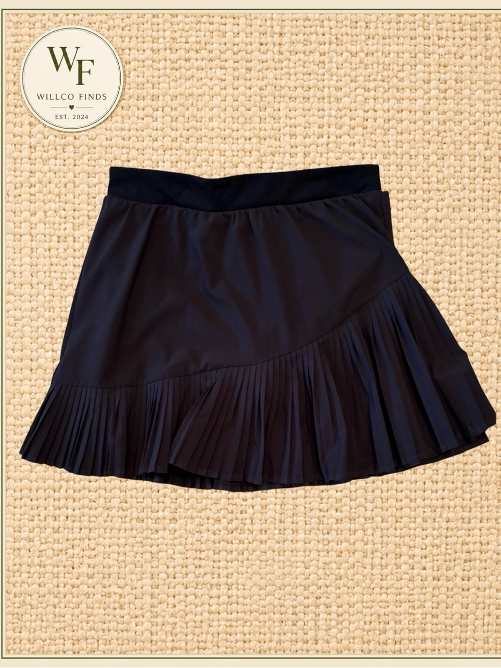 SPANX Get Moving Pleated Skort Small Black 50273R Tennis Golf